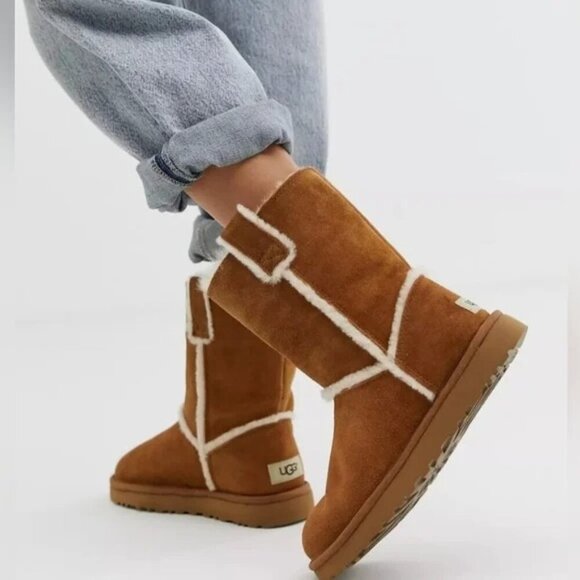 UGG Classic Short Spill Seam Chestnut Boots US 7 EU 38 UK 5 NIB